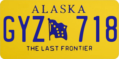 AK license plate GYZ718