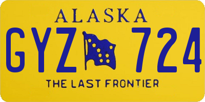 AK license plate GYZ724