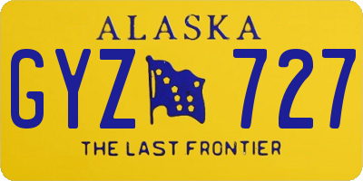 AK license plate GYZ727