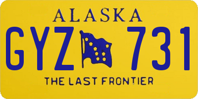 AK license plate GYZ731