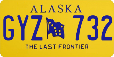 AK license plate GYZ732