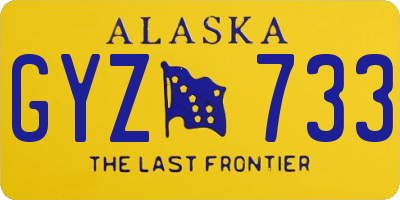 AK license plate GYZ733