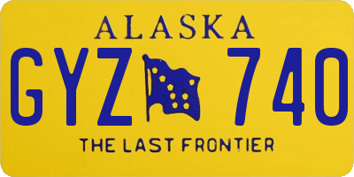 AK license plate GYZ740