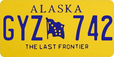 AK license plate GYZ742