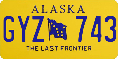 AK license plate GYZ743