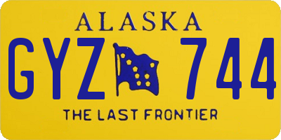 AK license plate GYZ744