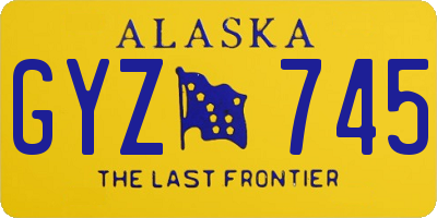 AK license plate GYZ745
