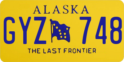 AK license plate GYZ748