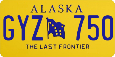AK license plate GYZ750