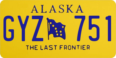 AK license plate GYZ751