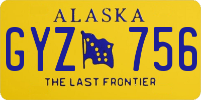AK license plate GYZ756