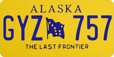 AK license plate GYZ757