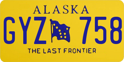 AK license plate GYZ758