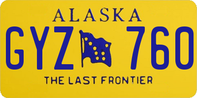 AK license plate GYZ760