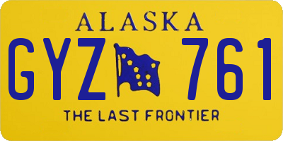 AK license plate GYZ761