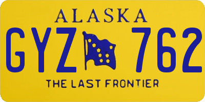 AK license plate GYZ762
