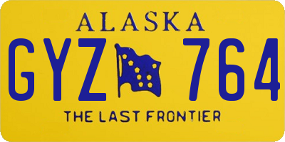 AK license plate GYZ764