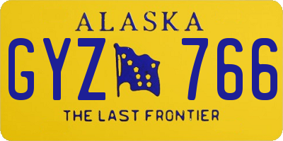 AK license plate GYZ766