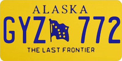 AK license plate GYZ772