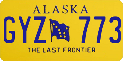 AK license plate GYZ773