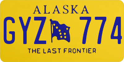 AK license plate GYZ774