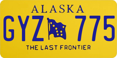 AK license plate GYZ775