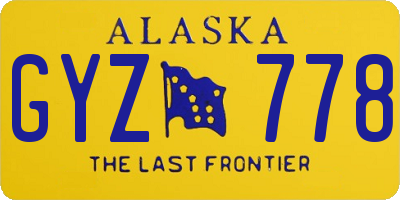 AK license plate GYZ778