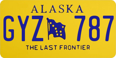 AK license plate GYZ787
