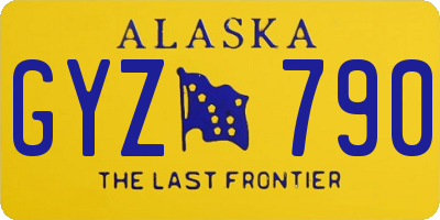 AK license plate GYZ790