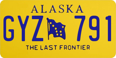 AK license plate GYZ791