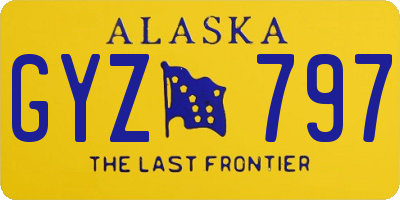 AK license plate GYZ797