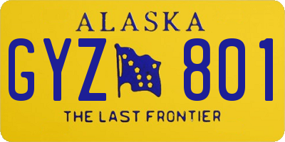 AK license plate GYZ801