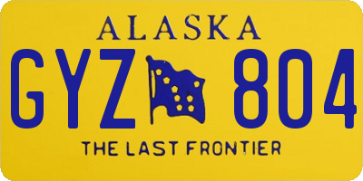AK license plate GYZ804