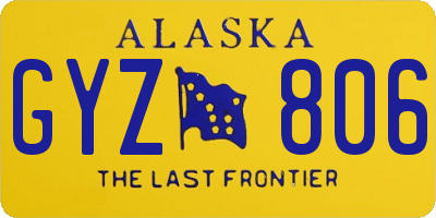 AK license plate GYZ806