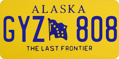 AK license plate GYZ808