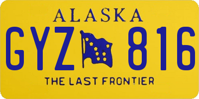 AK license plate GYZ816