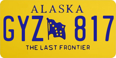 AK license plate GYZ817