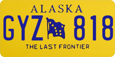 AK license plate GYZ818