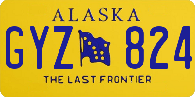 AK license plate GYZ824