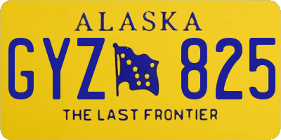 AK license plate GYZ825