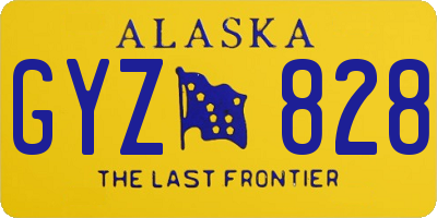 AK license plate GYZ828