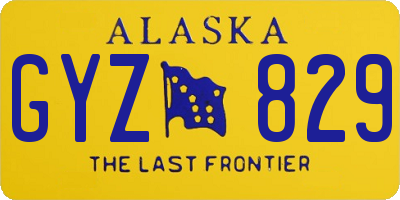AK license plate GYZ829