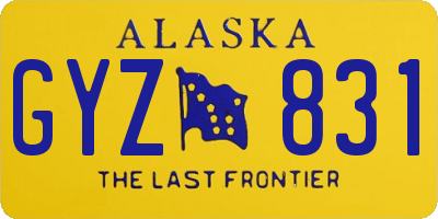 AK license plate GYZ831