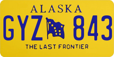 AK license plate GYZ843