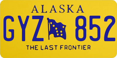 AK license plate GYZ852