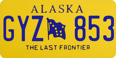 AK license plate GYZ853