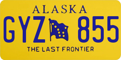 AK license plate GYZ855