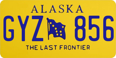AK license plate GYZ856