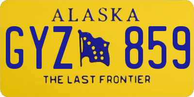 AK license plate GYZ859