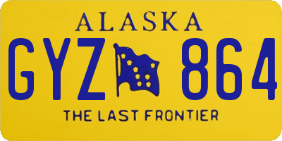 AK license plate GYZ864